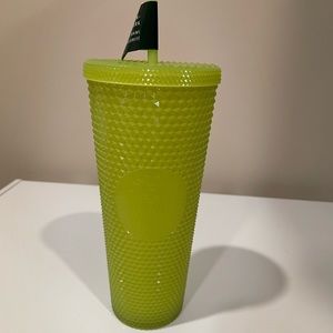 NWT Starbucks Glow in the Dark Lemongrass Bling Cold Cup!